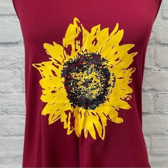 SHEIN Sunflower Strappy Sleeveless Summer Top Size Small - Picture 4 of 9